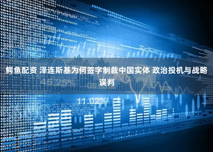 鳄鱼配资 泽连斯基为何签字制裁中国实体 政治投机与战略误判